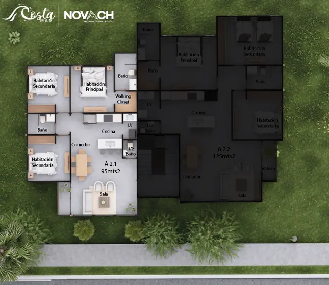 3-Habitaciones 115 mts2