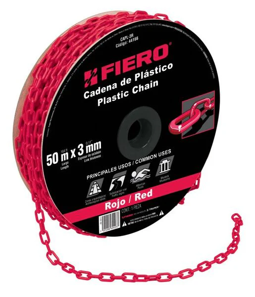 CADENA DE PLASTICO ROJA