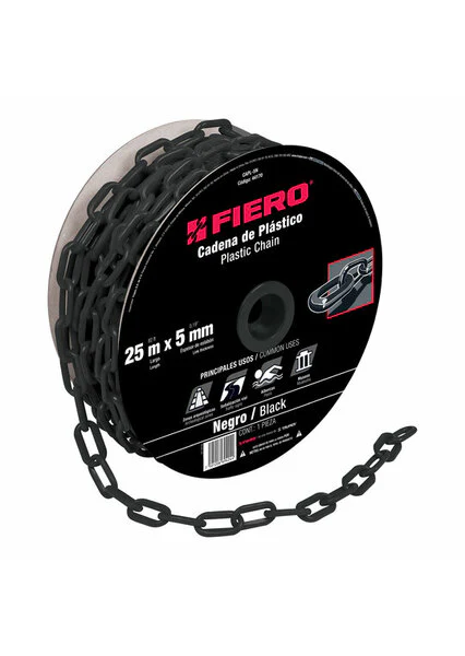 CADENA DE PLASTICO NEGRA